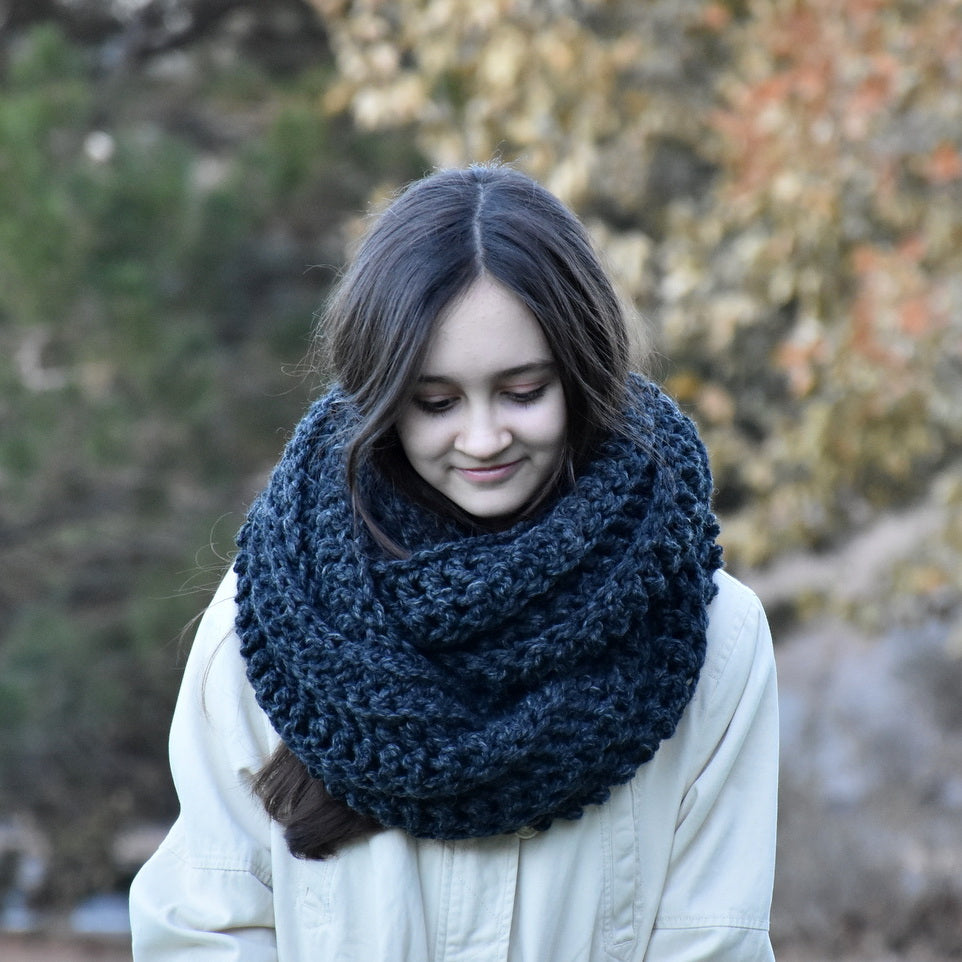 Knit Crochet Infinity Scarf Cowl Neck Warmer